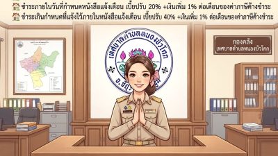 แจ้งเตือนการชำระภาษีที่ดินและสิ่งปลูกสร้าง ประจำปี พ.ศ. 2569