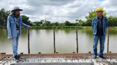 โครงการก่อสร้างเขื่อนป้องกันตลิ่งพร้อมปรับภูมิทัศน์ริมสระบัวหนองบัวโคก